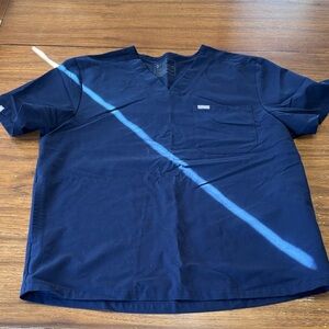 Figs Technical Collection XXL Scrub Top in navy